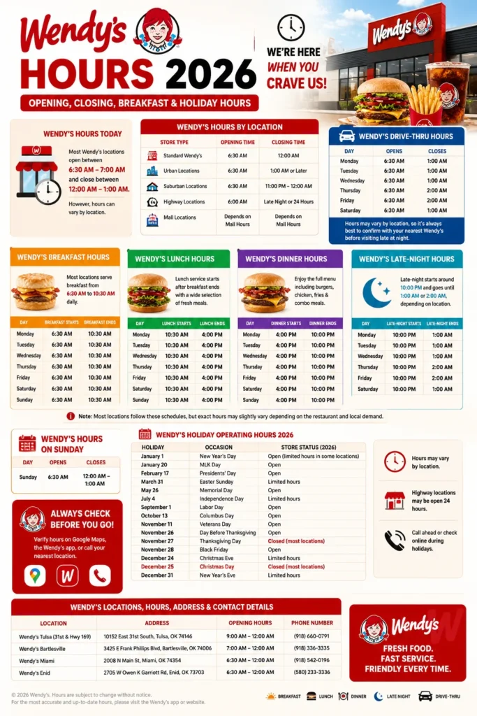 Wendy's Hours